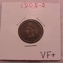 Indian Head Penny Copper Coin 1908-S Very Fine Plus Condition