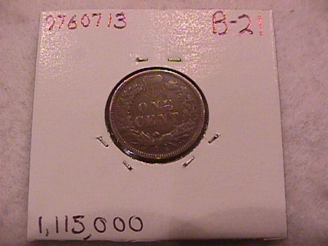 Indian Head Penny Copper Coin 1908-S Very Fine Plus Condition
