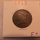 Classic Head Half Cent Coin 1825 Fine Plus Condition