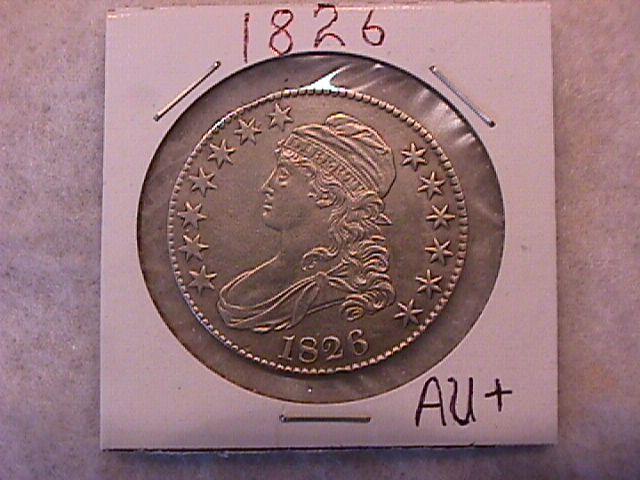 Capped Bust Half Dollar Coin 1826 Almost Uncirculated Condition