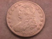 Capped Bust Half Dollar Coin 1825 Very Fine Condition