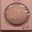 Capped Bust Half Dollar Coin 1825 Very Fine Condition