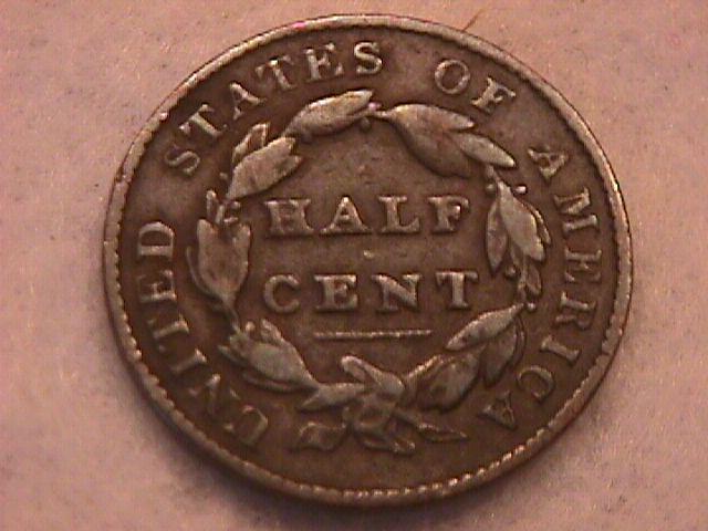 Classic Head Half Cent Coin 1828 Very Fine Plus Condition