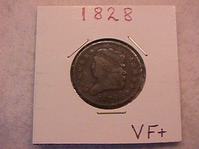 Classic Head Half Cent Coin 1828 Very Fine Plus Condition