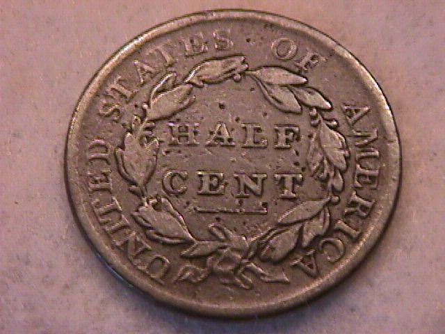 Classic Head Half Cent Coin 1809 Very Fine Plus Details-See Description