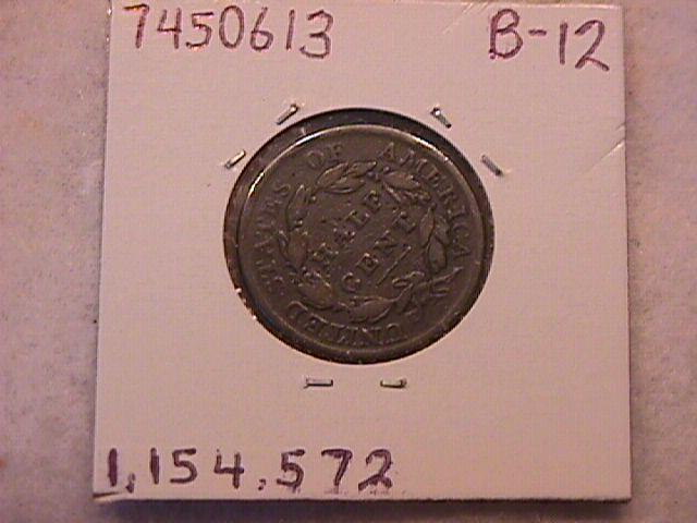 Classic Head Half Cent Coin 1809 Very Fine Plus Details-See Description