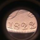 Capped Bust Half Dollar Coin 1823 Broken 3 High Grade= Almost Uncirculated