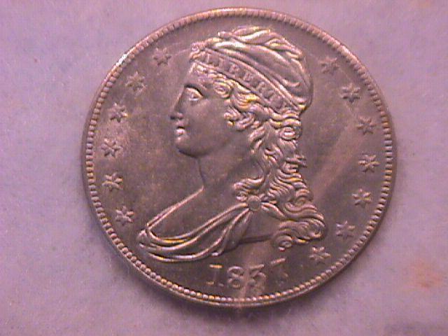 Capped Bust Half Dollar Silver Coin 1837 MS-63