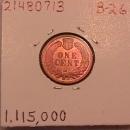 INDIAN HEAD One Cent Copper Coin 1908-S UNCIRCULATED Condition.
