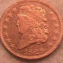 Classic Head Copper Half Cent 1828 13-Star Almost Uncirculated Condition