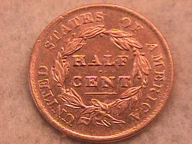 Classic Head Copper Half Cent 1828 13-Star Almost Uncirculated Condition