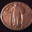 Standing Liberty Silver Quarter Coin 1927-S Very Good Plus Condition