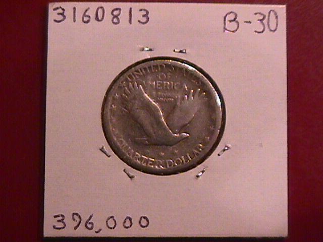 Standing Liberty Silver Quarter Coin 1927-S Very Good Plus Condition