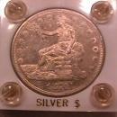 Trade Dollar Silver 1874-S Choice About Uncirculated Condition