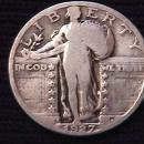 Standing Liberty Silver Quarter Coin 1927-S Very Good Plus Condition