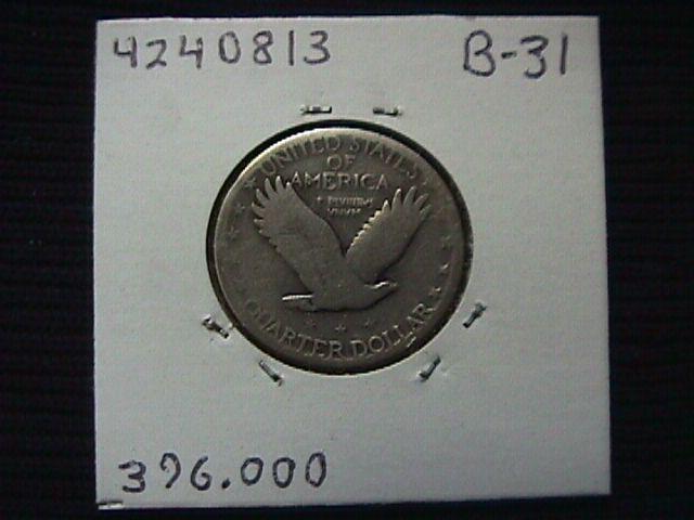 Standing Liberty Silver Quarter Coin 1927-S Very Good Plus Condition