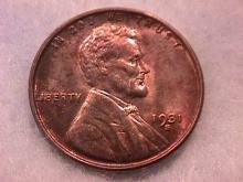 Lincoln Cent Copper 1931-S Mint State 63/64 Condition