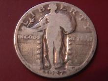 Standing Liberty Silver Quarter 1927-S Good Condition