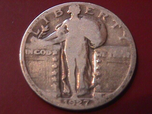 Standing Liberty Silver Quarter 1927-S Good Condition