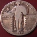Standing Liberty Silver Quarter 1927-S Good Condition