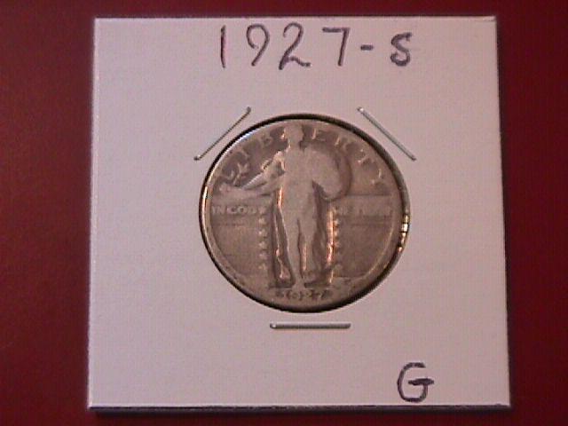 Standing Liberty Silver Quarter 1927-S Good Condition