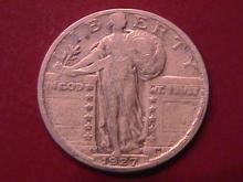 Standing Liberty Silver Quarter 1927-S Very Fine Condition