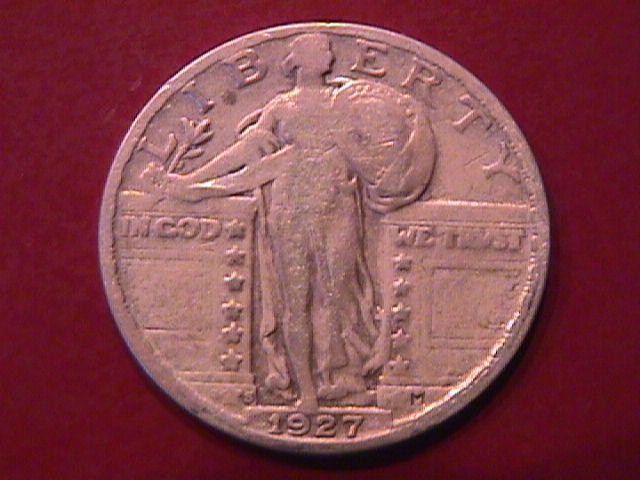 Standing Liberty Silver Quarter 1927-S Very Fine Condition