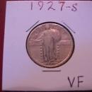 Standing Liberty Silver Quarter 1927-S Very Fine Condition