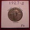 STANDING LIBERTY SILVER QUARTER 1927-s Fine Plus condition