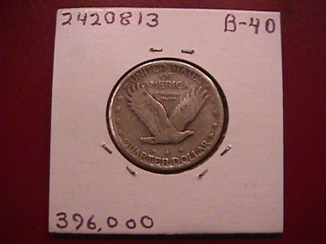 STANDING LIBERTY SILVER QUARTER 1927-s Fine Plus condition