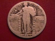 Standing Liberty Silver Quarter 1927-S Good Condition