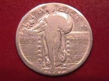 Standing Liberty Silver Quarter 1927-S Good Plus Condition