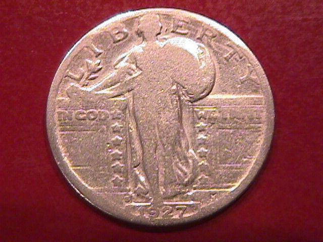 Standing Liberty Silver Quarter 1927-S Good Plus Condition