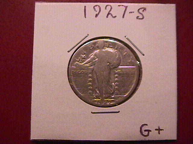 Standing Liberty Silver Quarter 1927-S Good Plus Condition