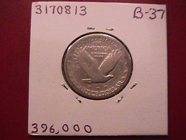 Standing Liberty Silver Quarter 1927-S Good Plus Condition