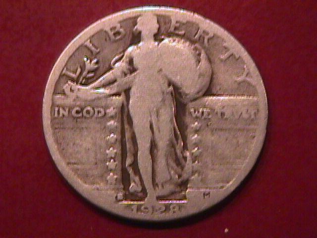Standing Liberty Silver Quarter 1928-S Good Condition