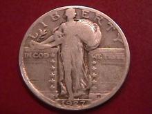 Standing Liberty Silver Quarter 1927-S Fine Condition