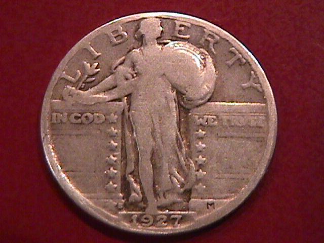 Standing Liberty Silver Quarter 1927-S Fine Condition