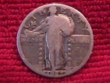 Standing Liberty Silver Quarter 1927-S Very Good Condition