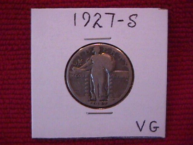 Standing Liberty Silver Quarter 1927-S Very Good Condition