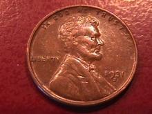 Lincoln Penny Copper 1931-S Almost Uncirculated 50 Condition