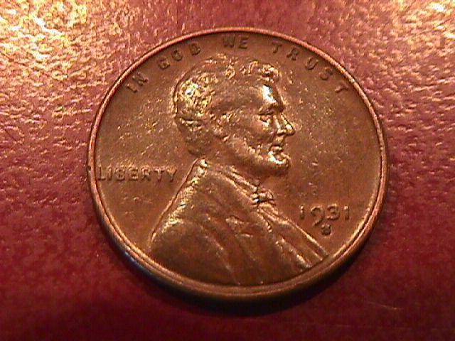 Lincoln Penny Copper 1931-S Extremely Fine Condition