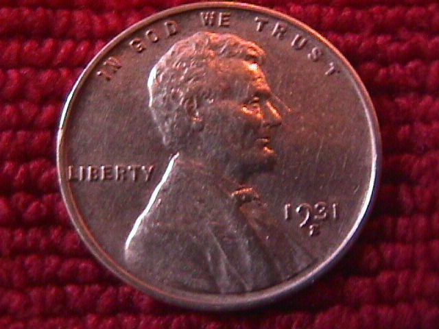 Lincoln Penny Copper 1931-S Almost Uncirculated 50 Condition