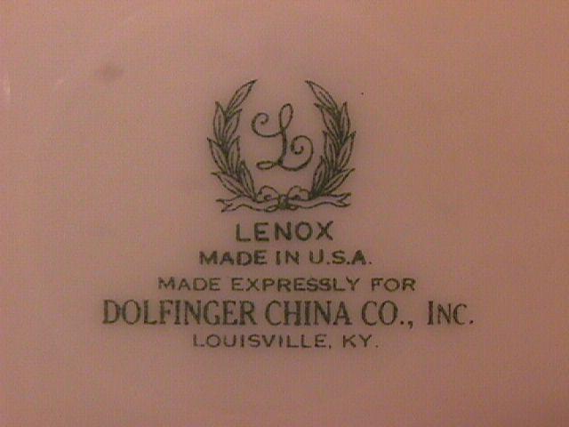 Lenox Fine China (Washington) #S15 F Dinner Plate