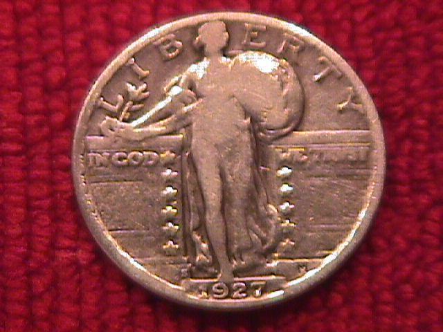Standing Liberty Silver Quarter 1927-S Fine Plus Condition