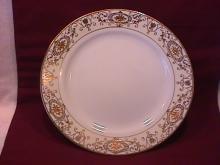 Noritake China-Nippon-(White & Gold) Dinner Plate