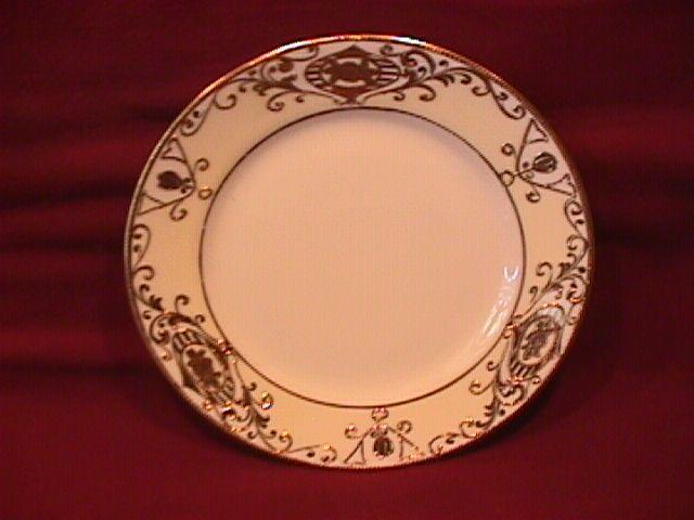 Noritake China-Nippon-(White & Gold) Cake Plate