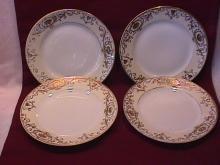 Noritake China-Nippon-(White & Gold) 4=Cake Plates As-Is