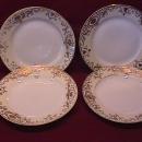 Noritake China-Nippon-(White & Gold) 4=Cake Plates As-Is