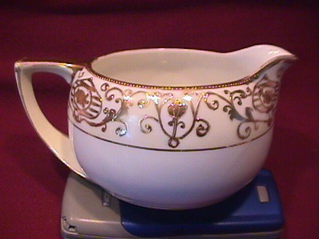 Noritake China-Nippon-(White & Gold) Creamer Style #3